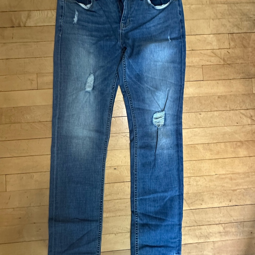 RSQ Blue Relaxed Jeans with Distressed Details